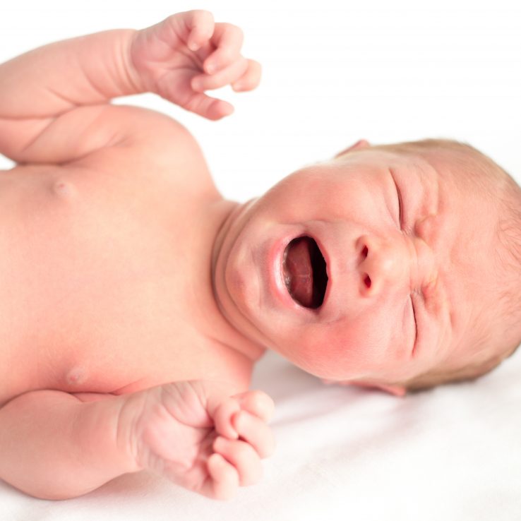 Newborn baby crying