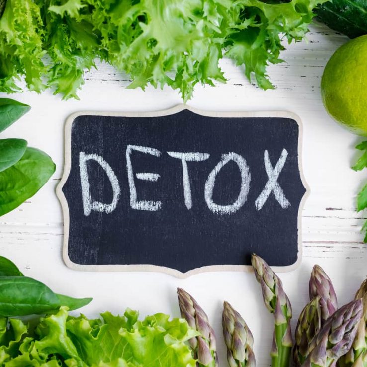 Detox concept with green vegetables